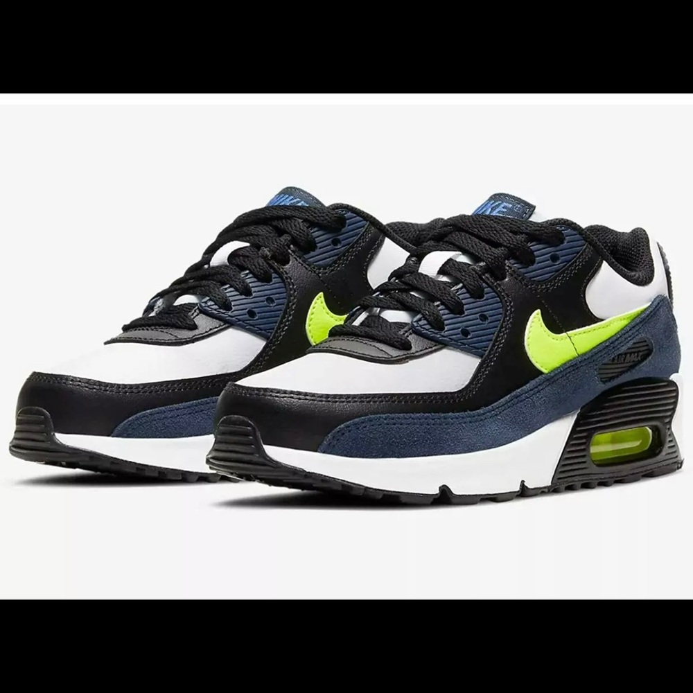 Nike Men’s Air Max Athletic Shoes Black White Navy Volt